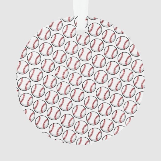 Baseball-Ball-Muster Spielernummer Sport Ornament (Rückseite)