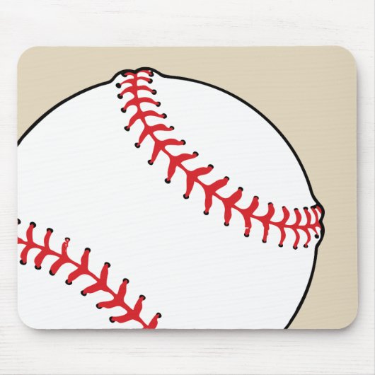 Baseball-Ball Nahe Sticks Mousepad (Vorne)