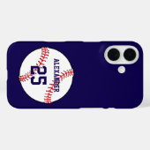 Baseball Ball Name & Nummer Case-Mate iPhone Hülle (Rückseite (Horizontal))