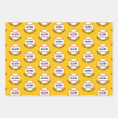 Baseball Ball Pattern Kinder Name Frohe Weihnachte Geschenkpapier Set (Vorderseite 2)