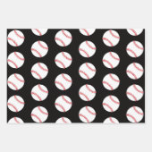 Baseball Ball Pattern Kinder Name Geburtstagswrapp Geschenkpapier Set (Vorderseite 2)