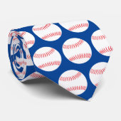 Baseball Ball Pattern Pitcher Batter Catcher Krawatte (Gerollt)