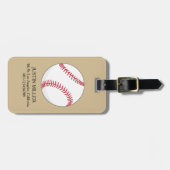 Baseball Ball personalisieren Gepäckanhänger (Vorderseite horizontal)
