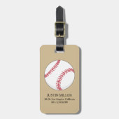 Baseball Ball personalisieren Gepäckanhänger (Vorderseite vertikal)