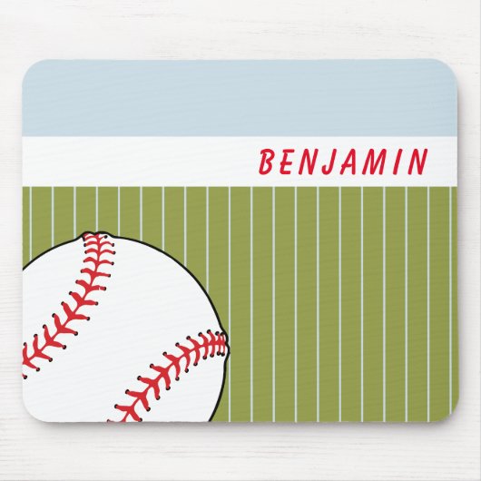Baseball Ball Personalisiert Mousepad (Vorne)