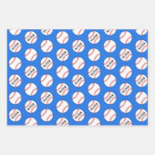 Baseball Ball Player Kinder Name Geburtstag Geschenkpapier Set (Vorderseite 3)