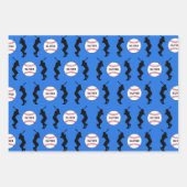 Baseball Ball Player Kinder Name Geburtstag Geschenkpapier Set (Vorderseite)