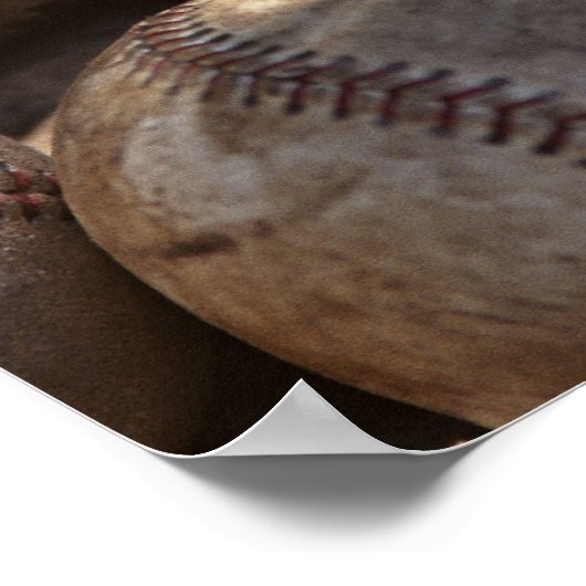 Baseball Ball Poster (Ecke)
