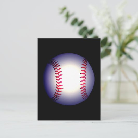 Baseball Ball Postkarte (Stehend Vorderseite)