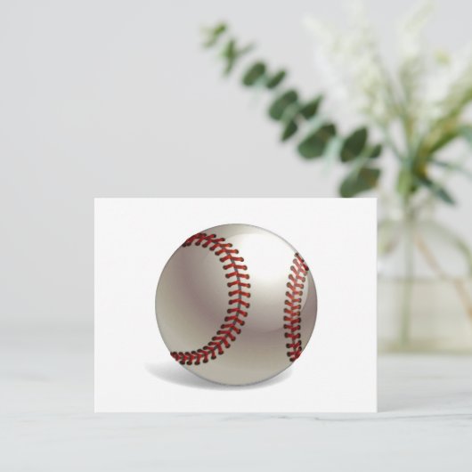Baseball Ball Postkarte (Stehend Vorderseite)