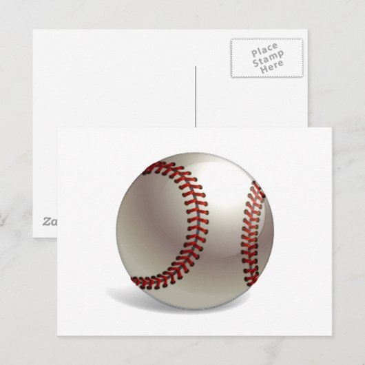 Baseball Ball Postkarte (Vorne/Hinten)