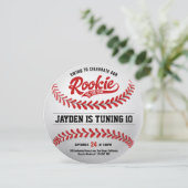Baseball Ball Rookie des Jahres Geburtstagspartei Einladung (Stehend Vorderseite)