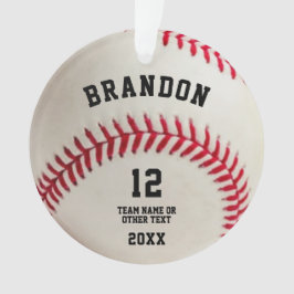 Baseball Ball Rot Stitching Foto Personalisiert Ca Ornament
