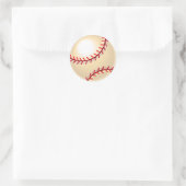 Baseball Ball Runder Aufkleber (Tasche)