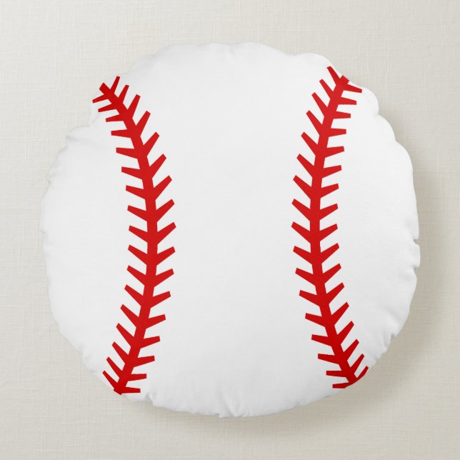 Baseball Ball Rundes Kissen (Vorderseite)