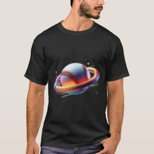 Baseball Ball Saturn Planet, Phantastischer Sportd T-Shirt