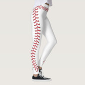 Baseball Ball Seam Stitches Muster Leggings (Rechts)