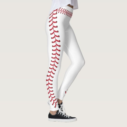 Baseball Ball Seam Stitches Muster Leggings (Rechts)