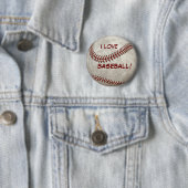 Baseball-Ball-Spiel "ich Liebe BASEBALL!" Sport Button (Beispiel)