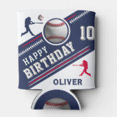 Baseball-Ball-Spieler als Geburtstagsparty Dosenkühler (Rückseite)