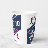 Baseball-Ball-Spieler als Geburtstagsparty Pappbecher (Rechts)