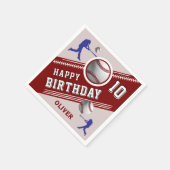 Baseball-Ball-Spieler als Geburtstagsparty Serviette (Ecke)