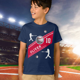 Baseball-Ball-Spieler als Geburtstagsparty T-Shirt