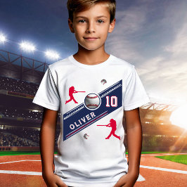 Baseball-Ball-Spieler als Geburtstagsparty T-Shirt