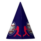 Baseball-Ball-Spieler zum Geburtstag Partyhütchen (Rückseite)