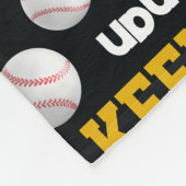 Baseball-Ball-Sport aquamarines Weißgold Keenan Fleecedecke (Ecke)