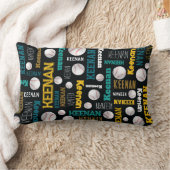 Baseball-Ball-Sport aquamarines Weißgold Keenan Lendenkissen (Decke)