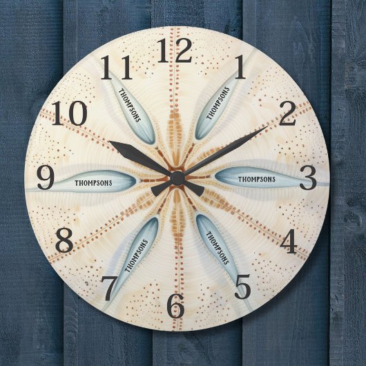 Baseball Ball Sportdesign Modern Monogram Große Wanduhr