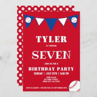 Baseball Ball Sports Kids Boy Geburtstag Einladung