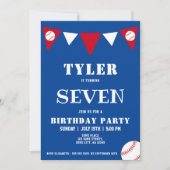 Baseball Ball Sports Kids Boy Geburtstag Einladung (Vorderseite)