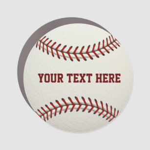Baseball Ball Sports Team Name Monogramm Auto Magnet