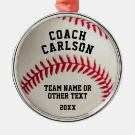 Baseball-Ball-Stitching Personalisiert Ornament Aus Metall