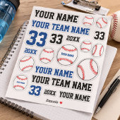 Baseball-Ball-Team-Name Jahr Aufkleber