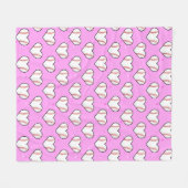 Baseball-Ball-Textur in Herzform - Nahtlos Fleecedecke (Vorderseite (Horizontal))