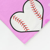 Baseball-Ball-Textur in Herzform - Nahtlos Fleecedecke (Ecke)