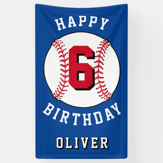 Baseball Ball Themed Kindergeburtstag Party Banner (Vertikal)