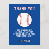 Baseball Ball Themed Kindergeburtstag Party Vielen Postkarte (Vorderseite)