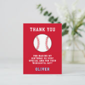 Baseball Ball Themed Kindergeburtstag Party Vielen Postkarte (Stehend Vorderseite)