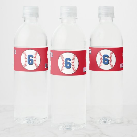 Baseball Ball Themed Kindergeburtstag Party Wasserflaschenetikett (Flaschen)
