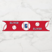 Baseball Ball Themed Kindergeburtstag Party Wasserflaschenetikett (Einzelnes Label)