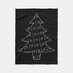 Baseball Ball und Bat Collage Sportweihnachtsfest Fleecedecke