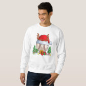Baseball-Ball-Weihnachtsmannmütze Sweatshirt (Vorne ganz)