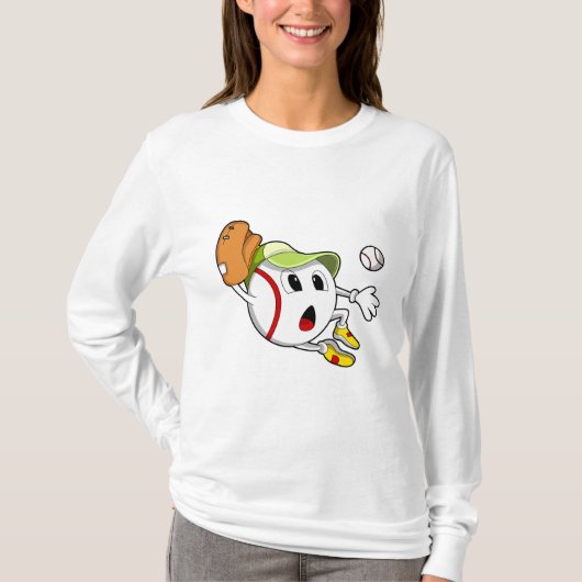 Baseball ball with Baseball glove & Cap T-Shirt (Vorderseite)