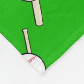 Baseball - Bälle & Schläger nahtloses Muster Fleecedecke (Ecke)