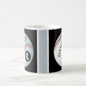 Baseball-Baller-Monogramm-Individuelle Name Kaffeetasse (Mittel)
