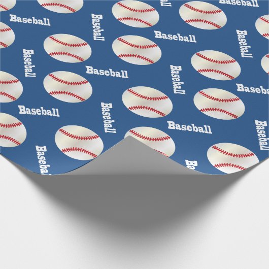 Baseball Balls | DIY Hintergrundfarbe Geschenkpapier (Ecke)